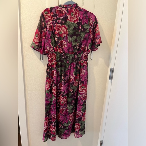 Donna Ricco Midi Button Up Dress with elbow length sleeves - Picture 2 of 2